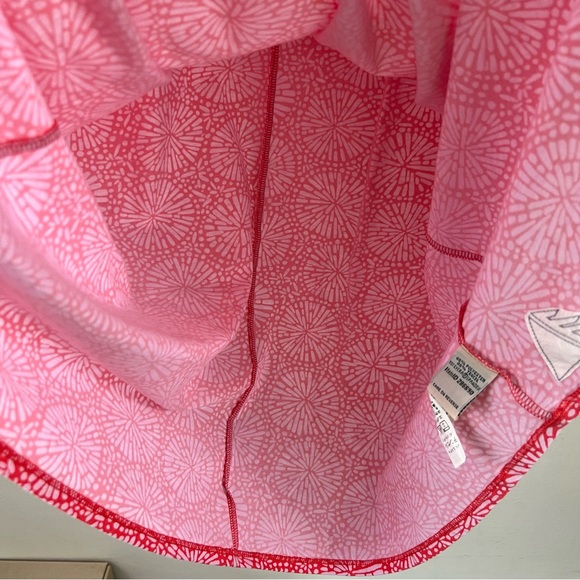 L.L. Bean Tencel Blend Boho Firework Pattern Stretchy Short Sleeve Midi Dress - Picture 5 of 13